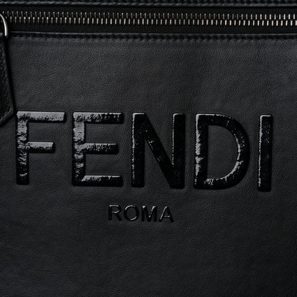 Fendi Vitello Grace Light Logo Fendi Pack Backpack Black 10 of 12
