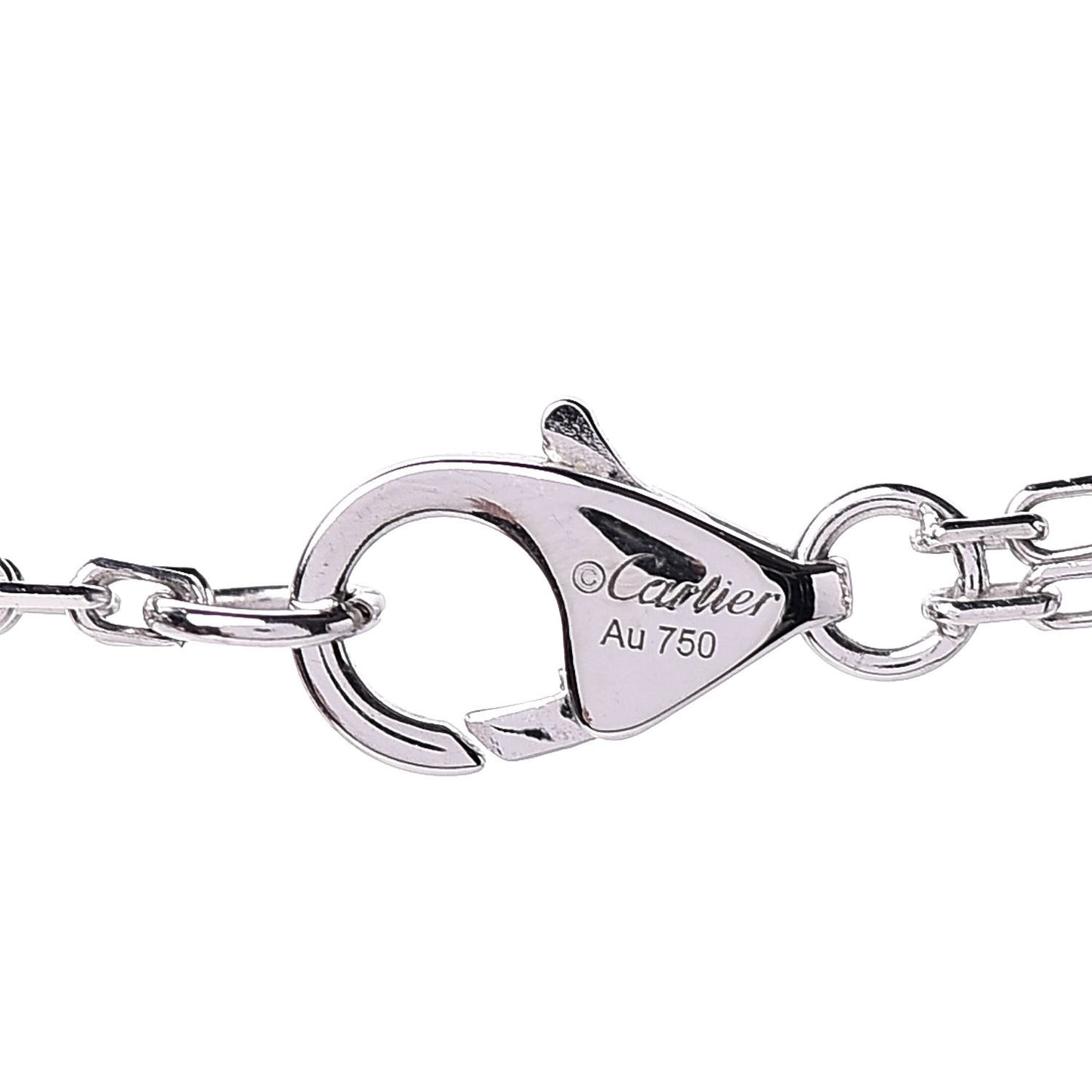 18K White Gold 2 Diamond LOVE Necklace