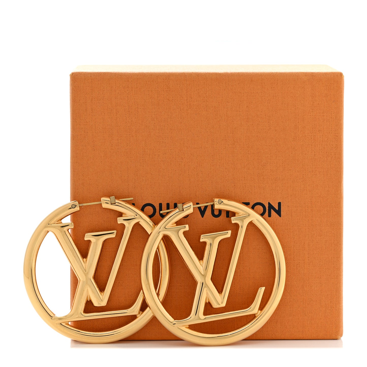 Metal Louise Hoop Earrings Gold