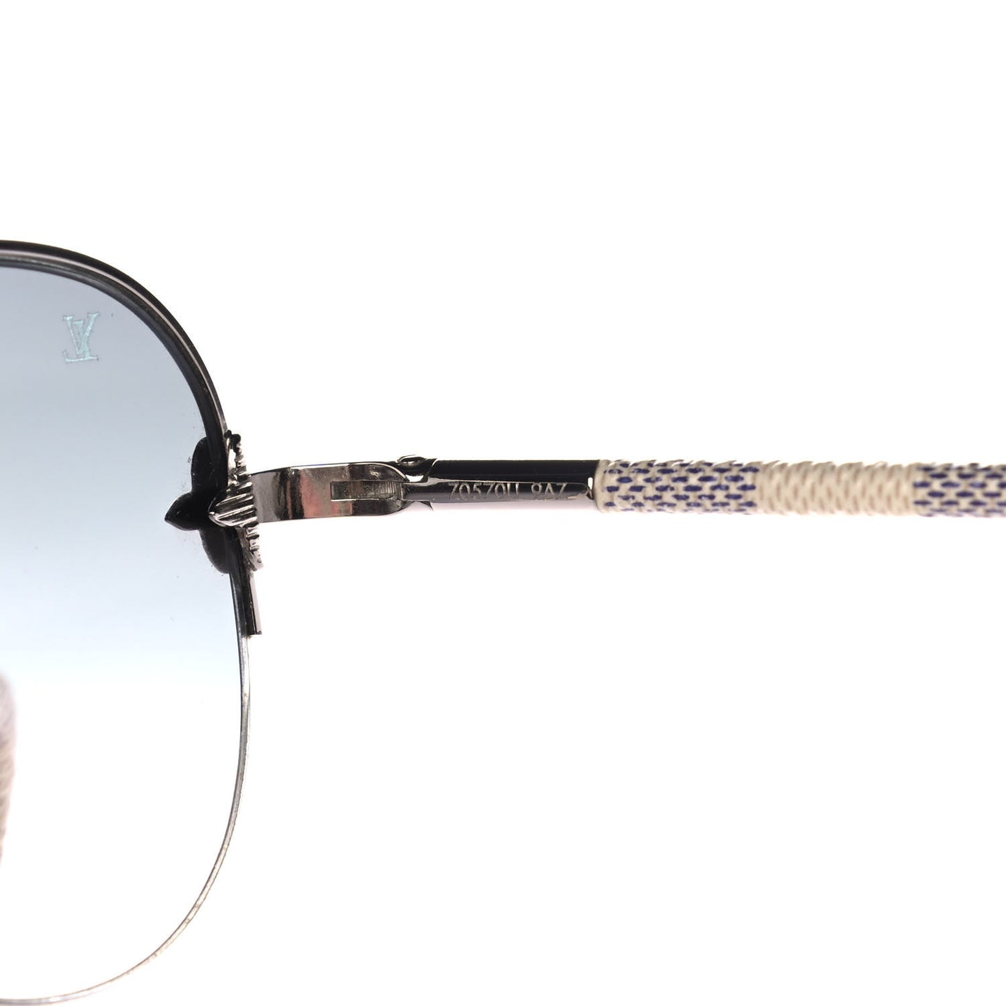Damier Azur Petite Viola Pilote Aviator Sunglasses Z0570U