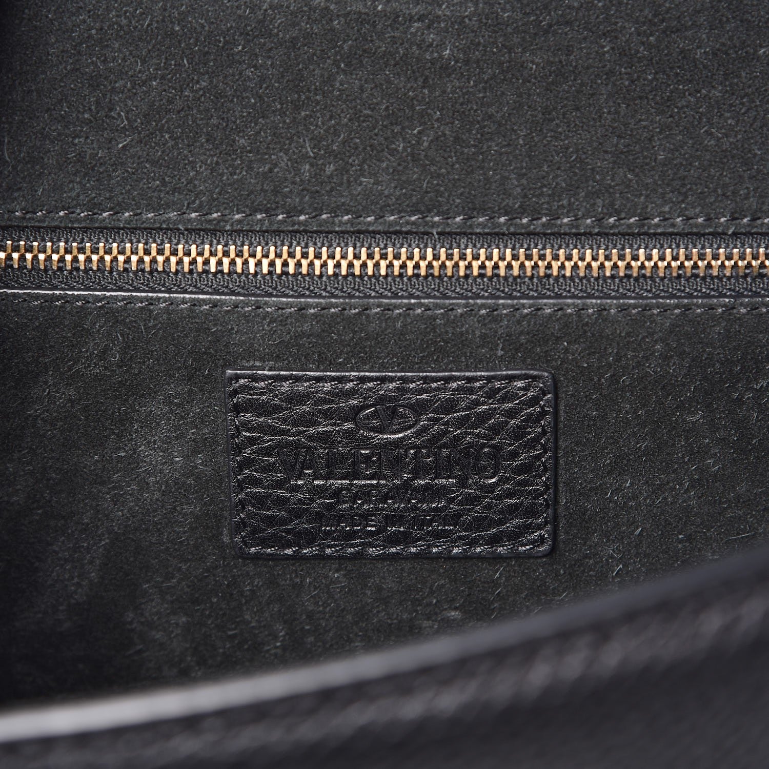 Valentino Garavani Pebbled Calfskin Medium Glam Lock Rockstud Flap Black 6 of 6