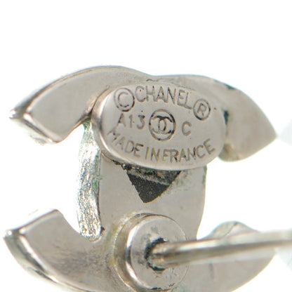 Chanel Crystal Pearl CC Drop Earrings Silver 4 of 5