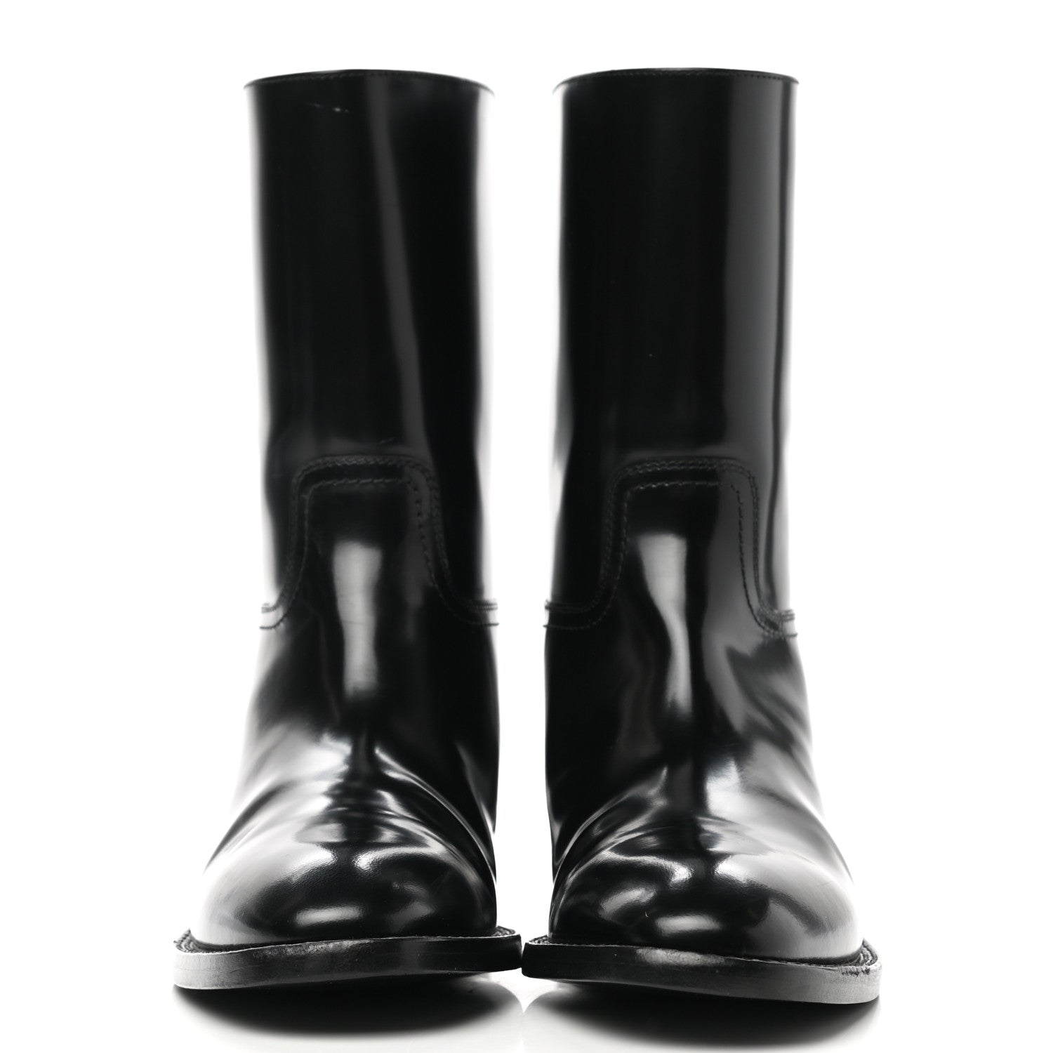 Saint Laurent Patent Matte Calfskin Master Ankle Boots 37.5 Black 2 of 11