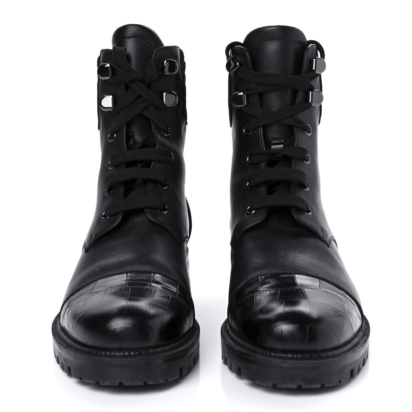 Calfskin Mayr Combat Boots 38.5 Black