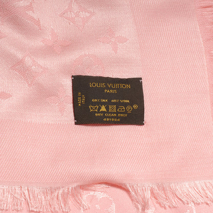 Louis Vuitton Wool Silk Monogram Shawl Rose Petale 5 of 5
