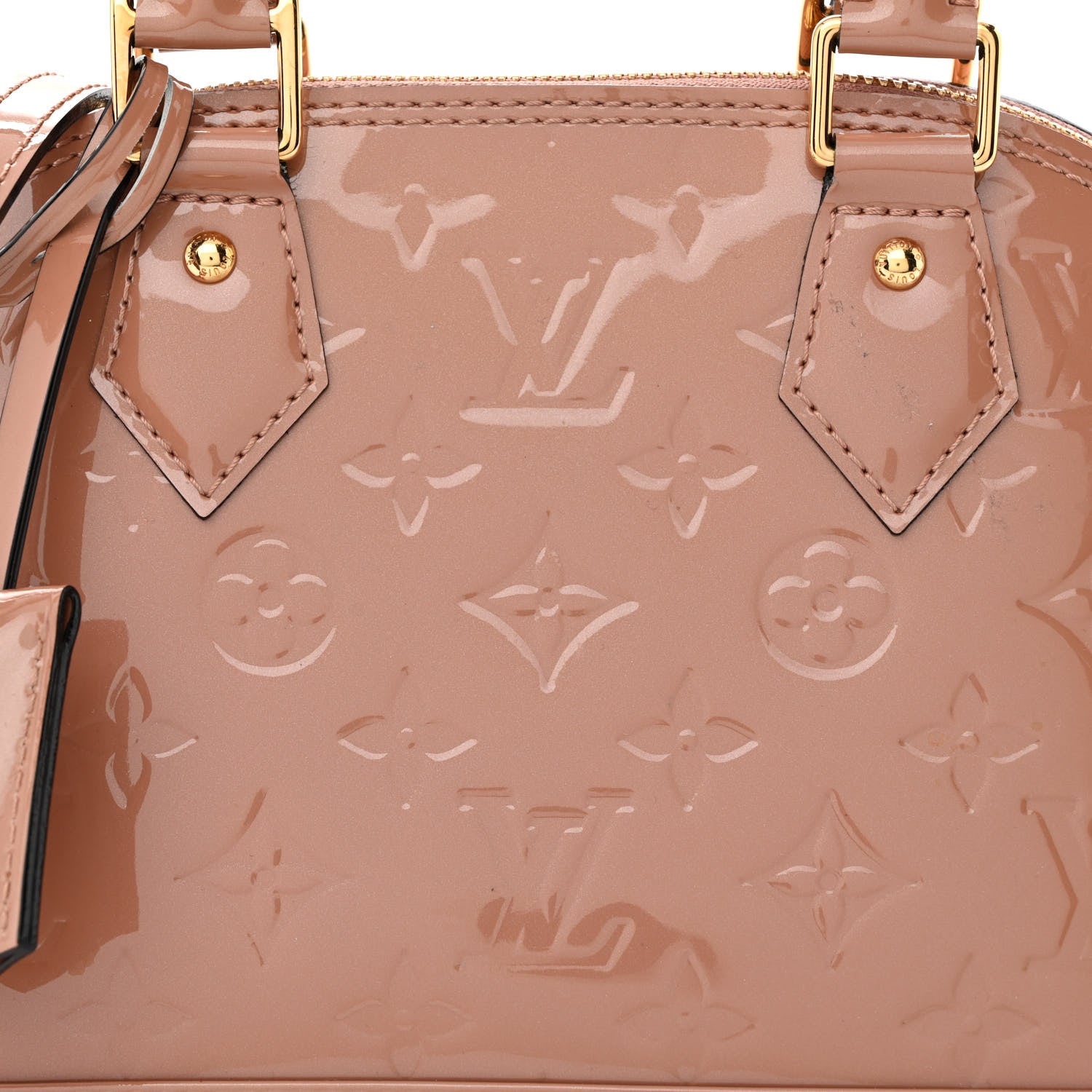 Louis Vuitton Vernis Alma BB Rose Velours 8 of 12
