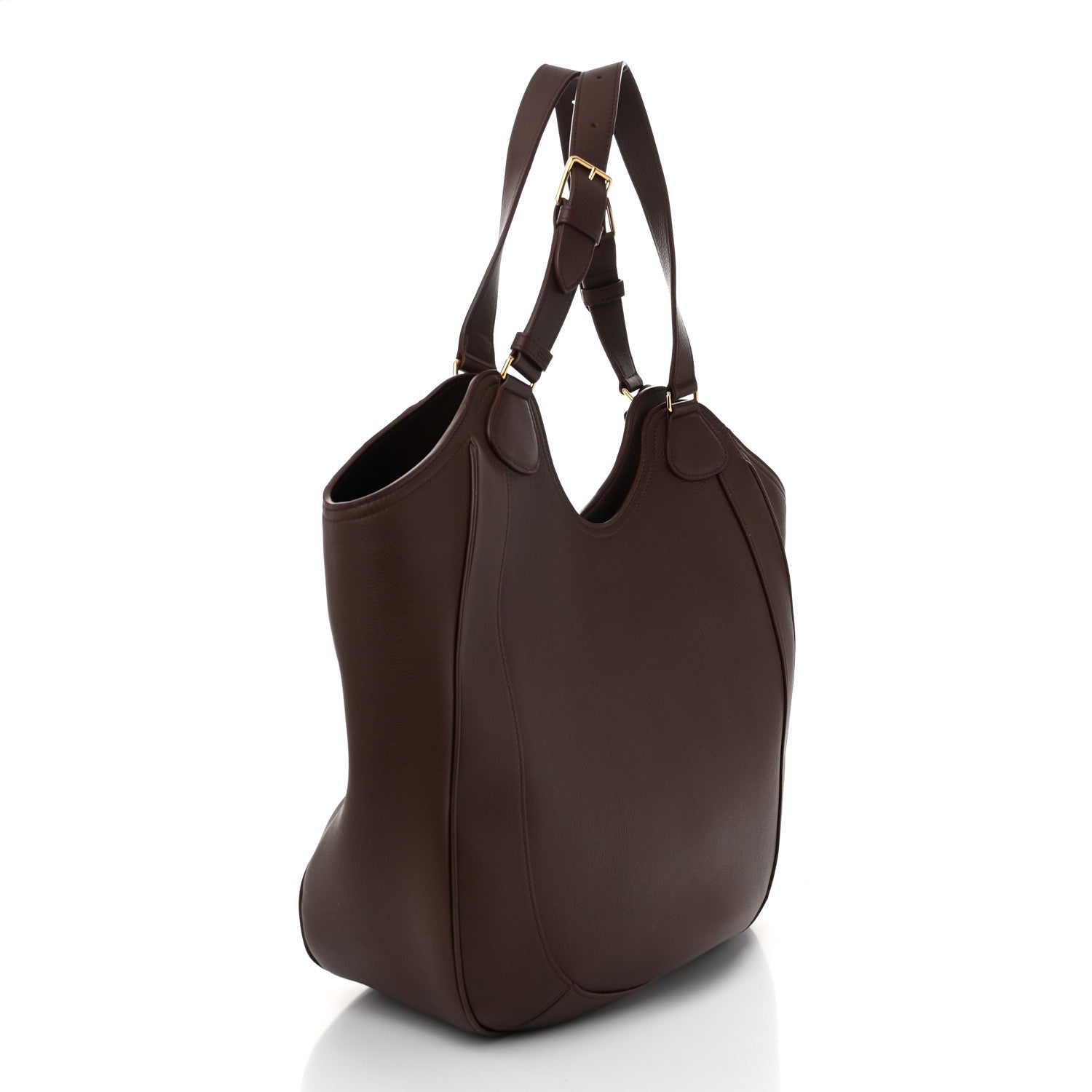 Celine Supple Calfskin Meo Hobo Chestnut 3 of 10
