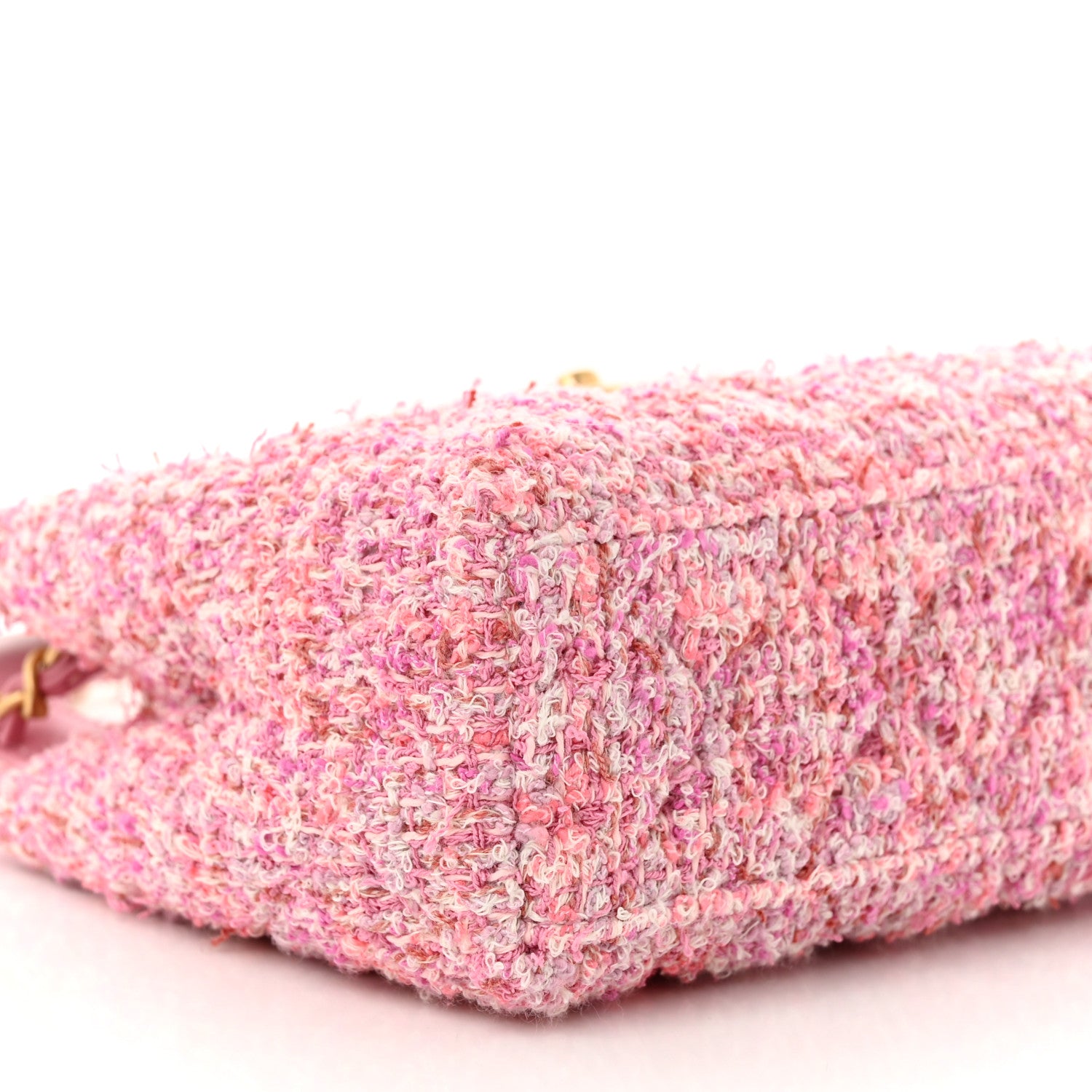 Chanel Tweed Quilted Nano Kelly Shopper Pink 9 of 11