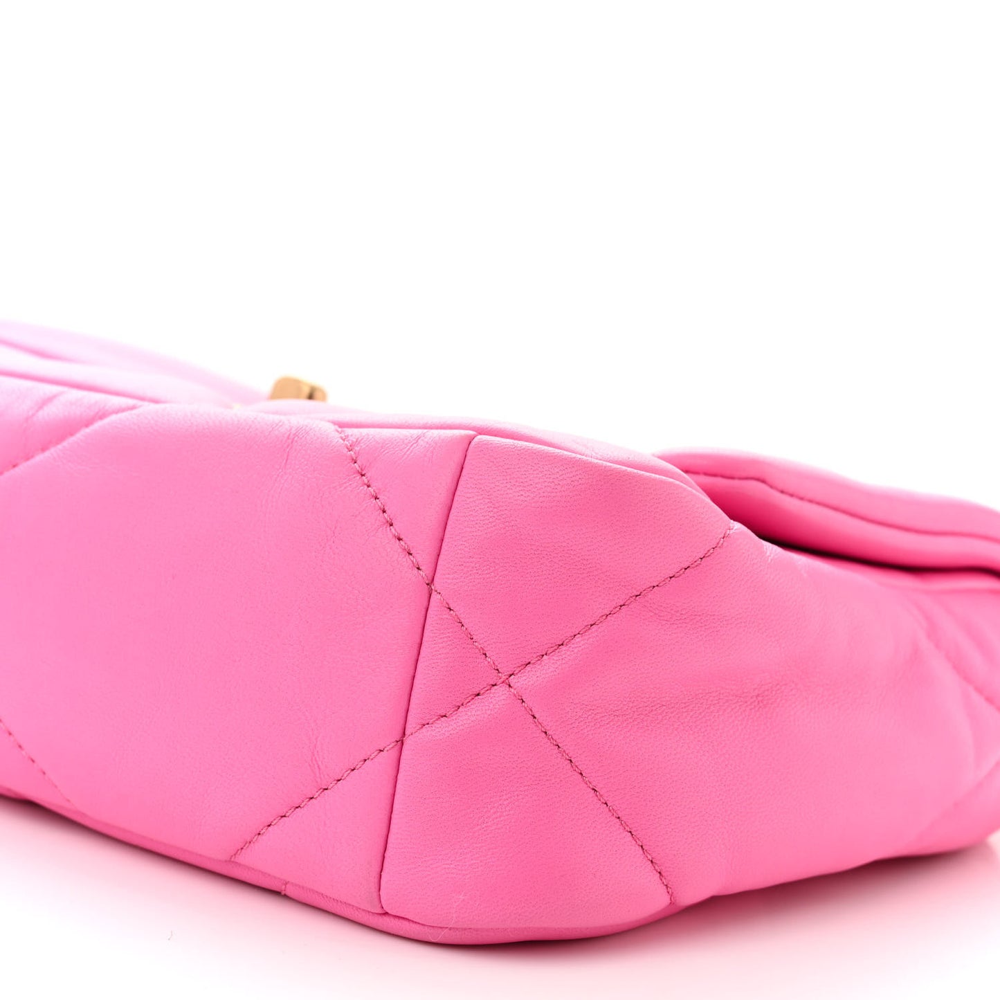 Lambskin Quilted Medium Chanel 19 Flap Neon Pink