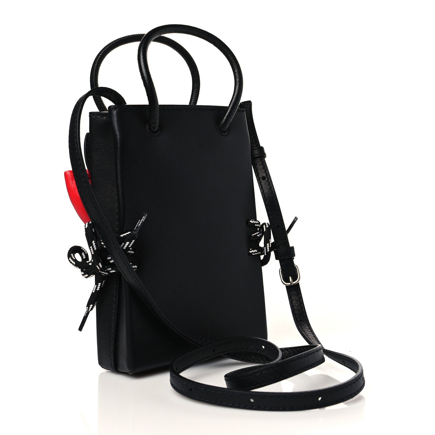 Balenciaga Calfskin Hello Kitty Phone Holder Bag Black 3 of 9