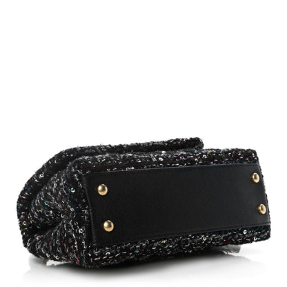 Chanel Tweed Sequin Mini Coco Handle Flap Black 4 of 12