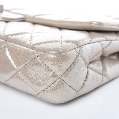Chanel Iridescent Calfskin Quilted Large Roll 2.55 Reissue Clutch Light Gold 9 of 11
