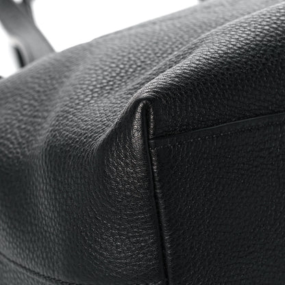 Prada Vitello Daino Embossed Logo Tote Black 8 of 12
