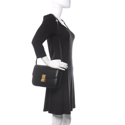 Celine Box Calfskin Medium Classic Box Flap Bag Black 2 of 11