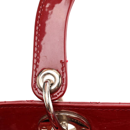 Christian Dior Patent Cannage Medium Lady Dior Red 14 of 16
