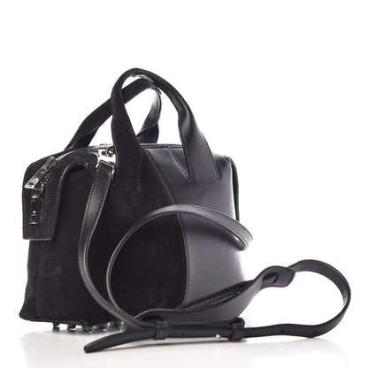 Alexander Wang Suede Calfskin Small Rogue Satchel Black Silver Hardware 3 of 9