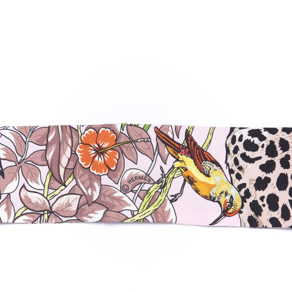 Hermes Silk Jungle Love Love Twilly Rose Pale Etoupe 3 of 4