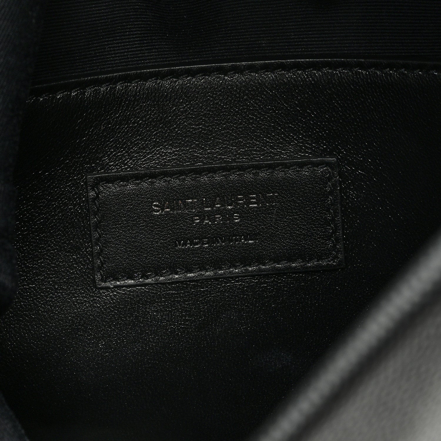 Saint Laurent Grain De Poudre West Hollywood Monogram Fold Over Clutch Black 6 of 6