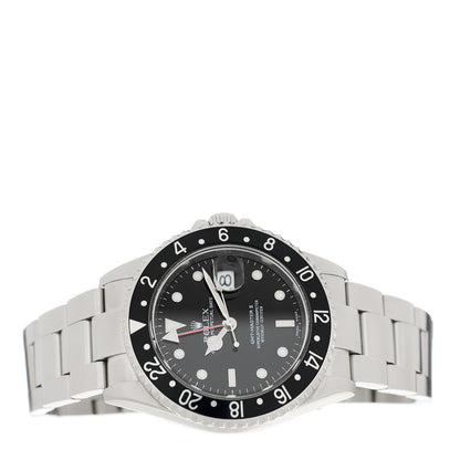 Rolex Stainless Steel 40mm Oyster Perpetual Date GMT Master II Watch Black 16710 2 of 4