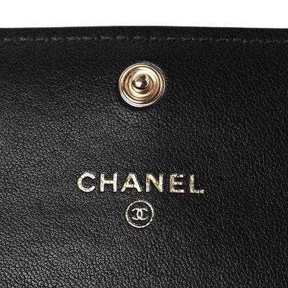 Chanel Lambskin Quilted Chanel 19 Flap Coin Purse With Chain Black 5 of 11