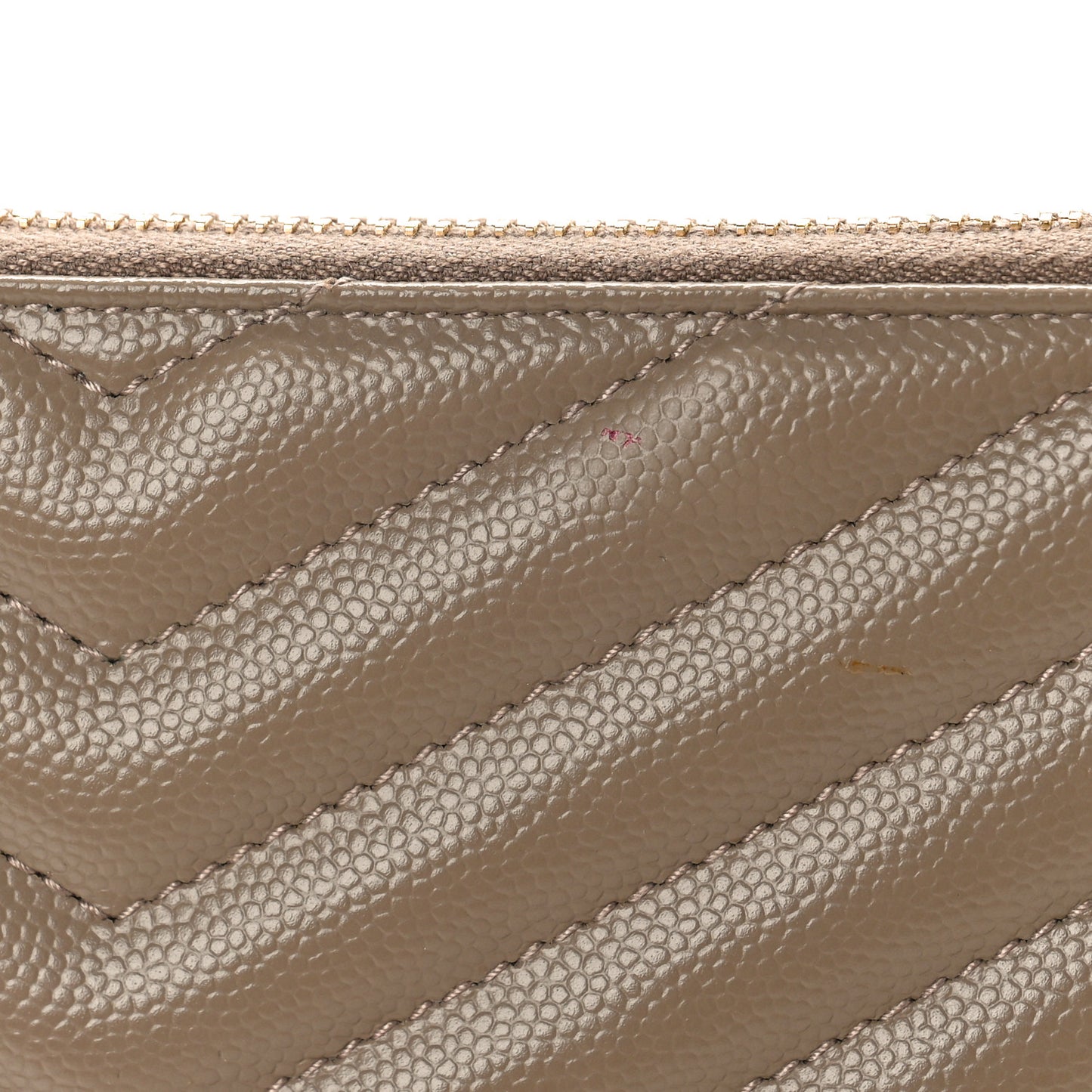 Grain De Poudre Chevron Monogram Bill Pouch Dusty Grey