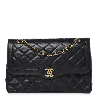 Chanel Lambskin Quilted Medium Double Flap Black 1 of 15