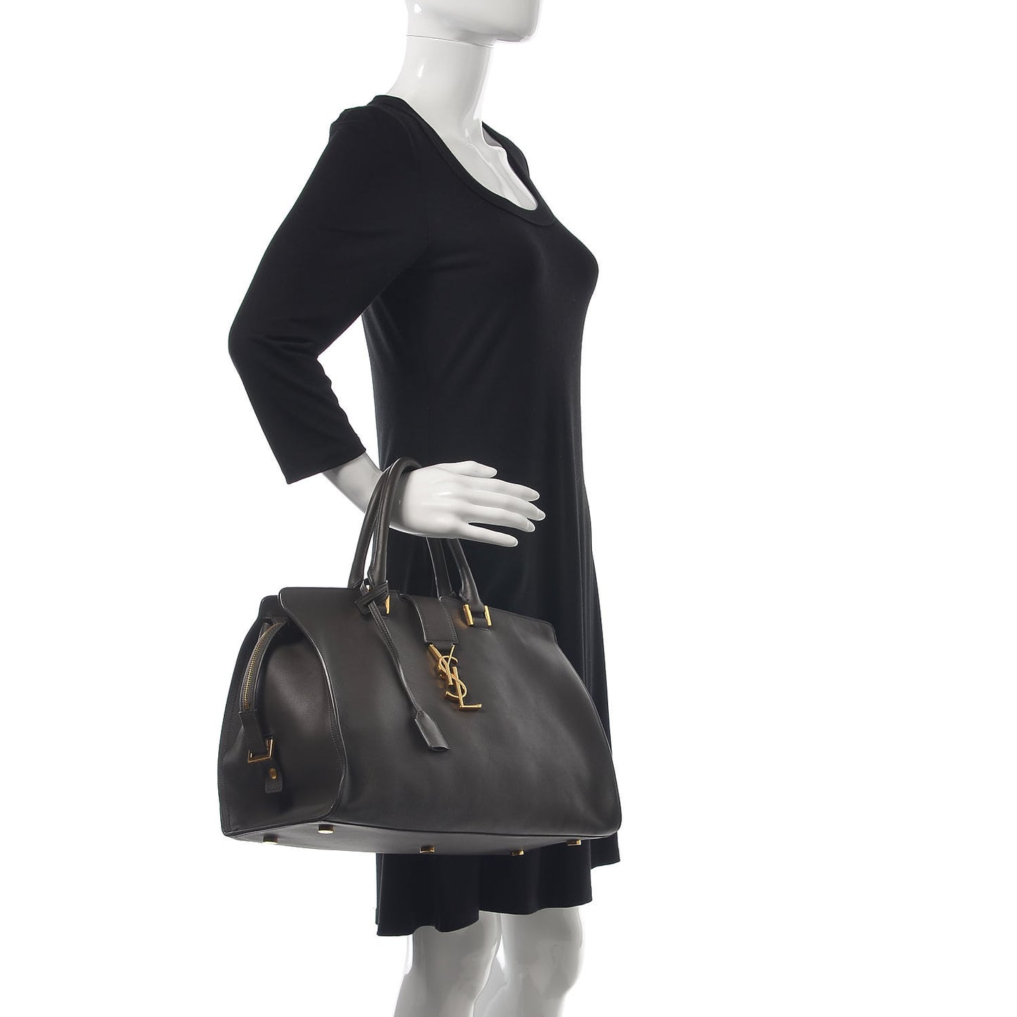 Calfskin Medium Monogram Cabas Grey