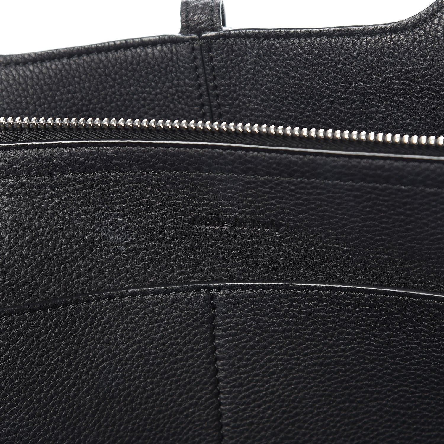 Celine Baby Grained Calfskin Medium Tri-Fold Bag Black 8 of 12
