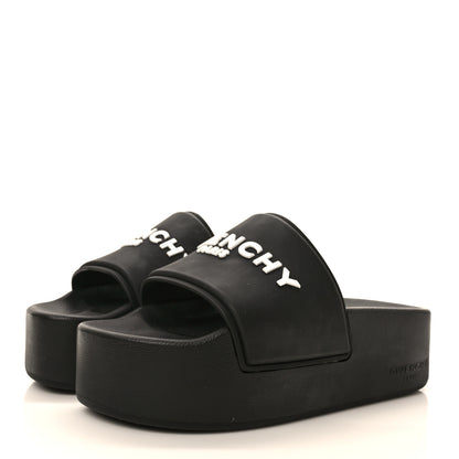 Givenchy Rubber Logo 101 Dalmatians Platform Slides 38 Black 3 of 6