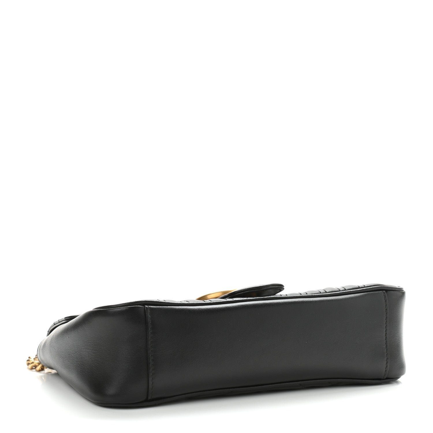 Gucci Calfskin Matelasse Small GG Marmont Shoulder Bag Black 4 of 15