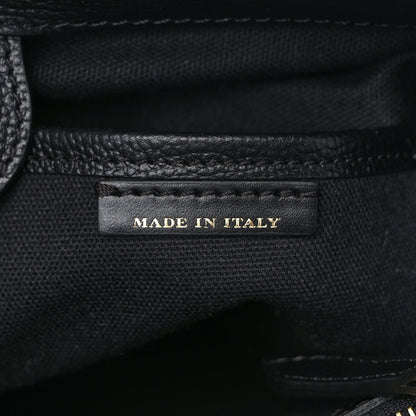 Burberry House Check Grainy Calfskin Medium Banner Tote Black 7 of 9