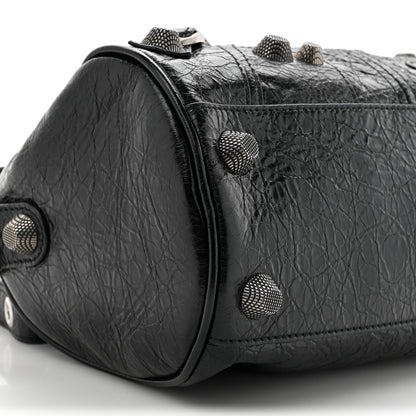 Balenciaga Agneau Arena Le Cagole Cylinder Bag Black 10 of 12