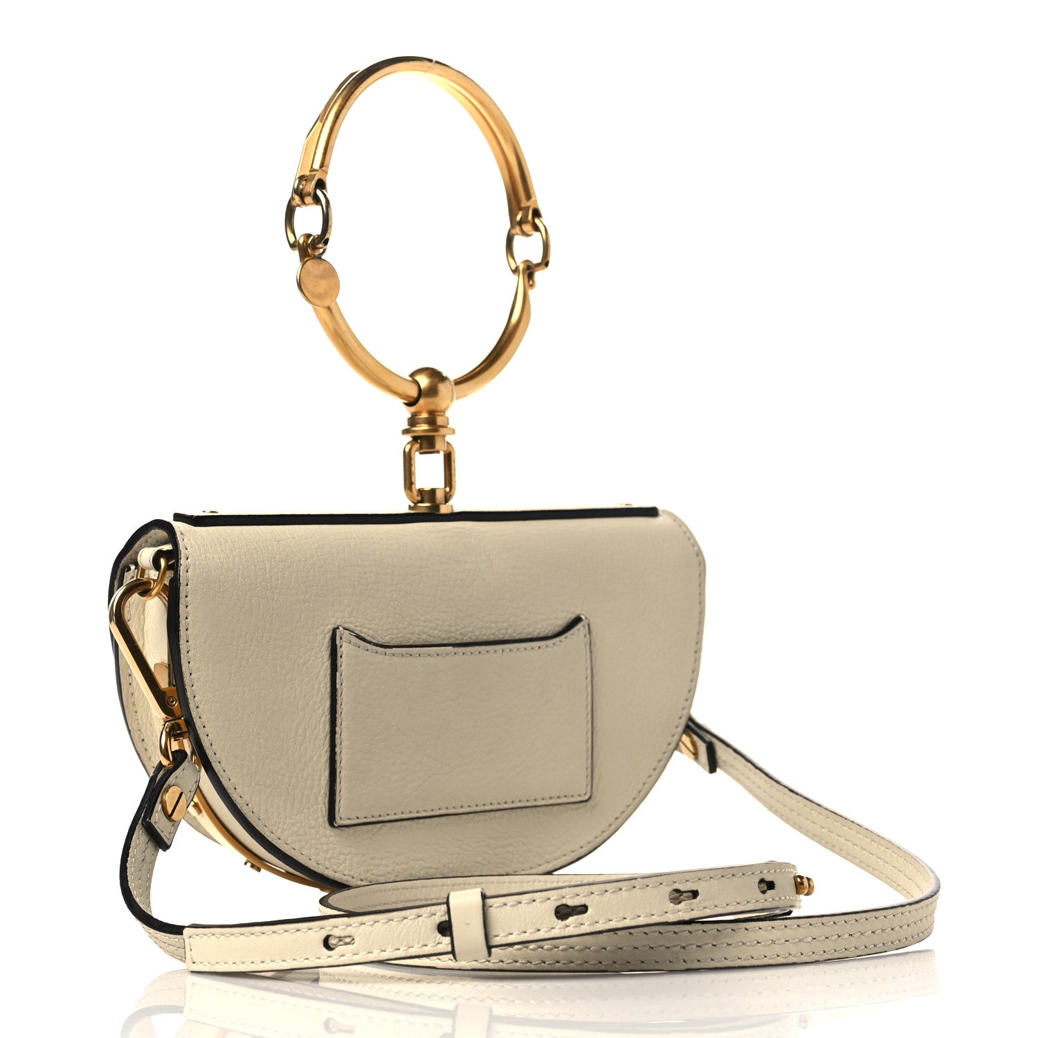 Chloe Calfskin Small Nile Bracelet Minaudiere Bag Off White 3 of 7