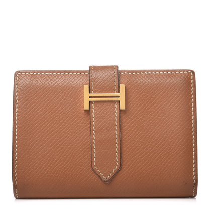 Hermes Epsom Mini Bearn Wallet Gold 1 of 8