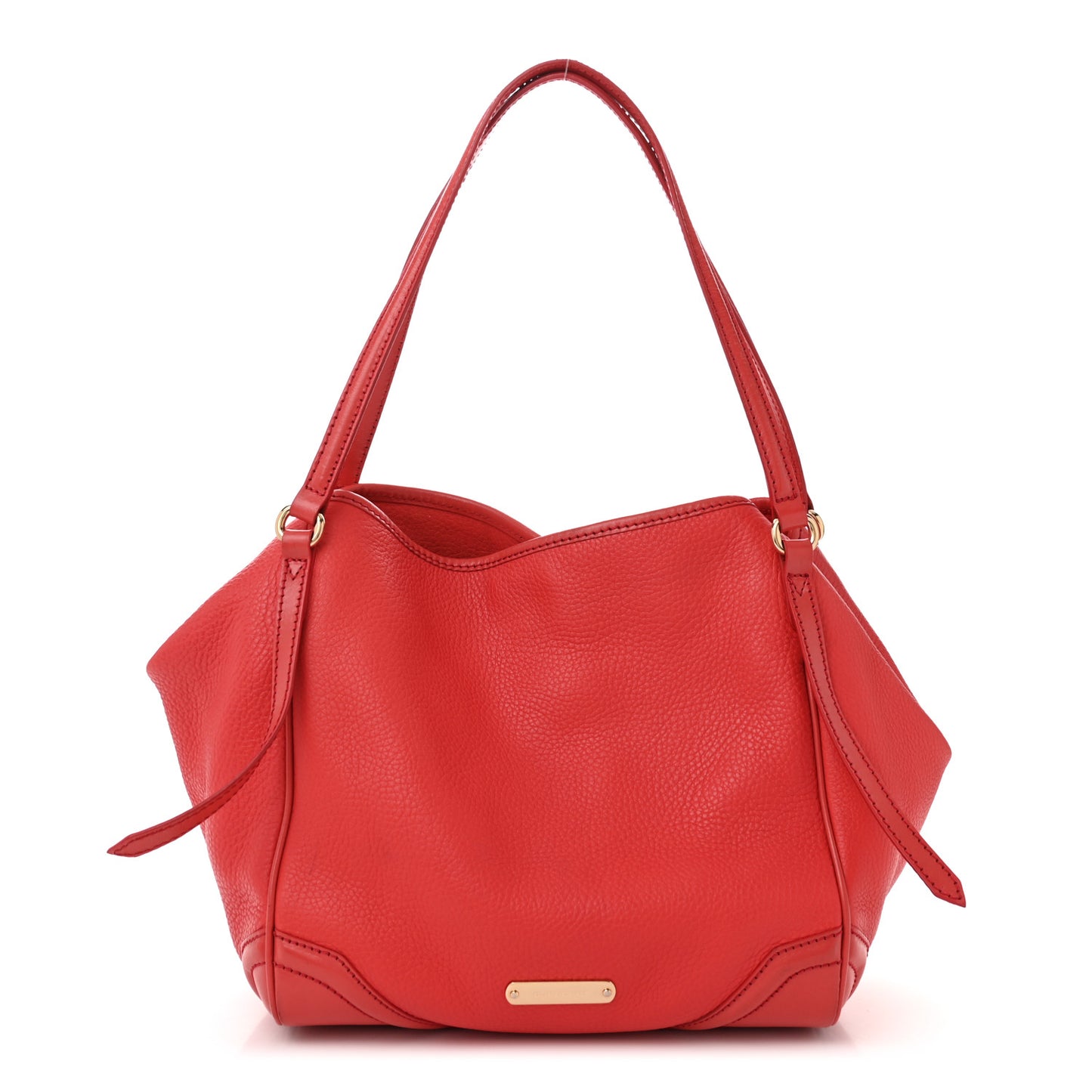 Grainy Calfskin Small Canterbury Tote Red