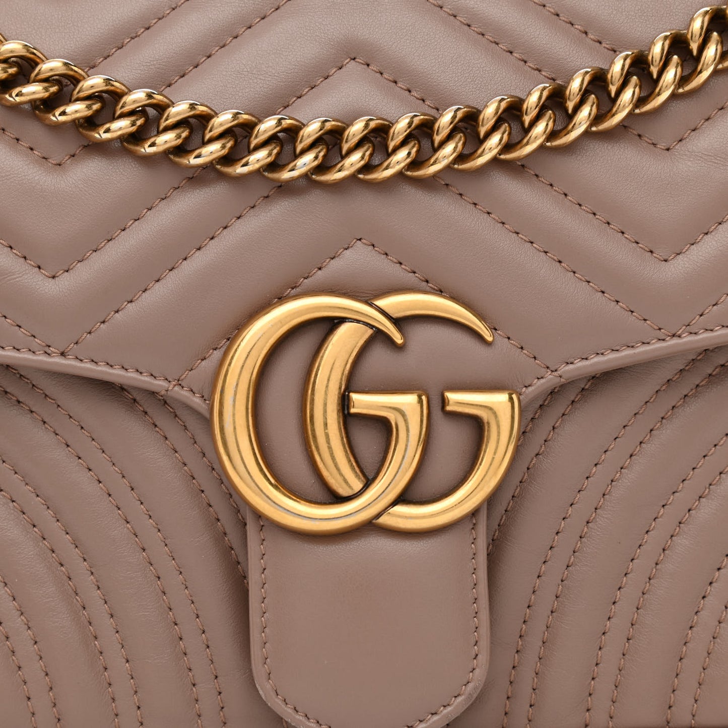 Calfskin Matelasse Small GG Marmont Shoulder Bag Porcelain Rose