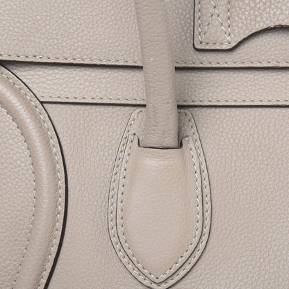 Celine Drummed Calfskin Mini Luggage Dune 10 of 18