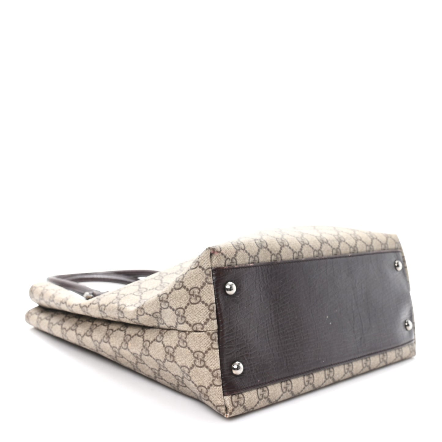 GG Plus Monogram Small Vertical Tote Dark Brown
