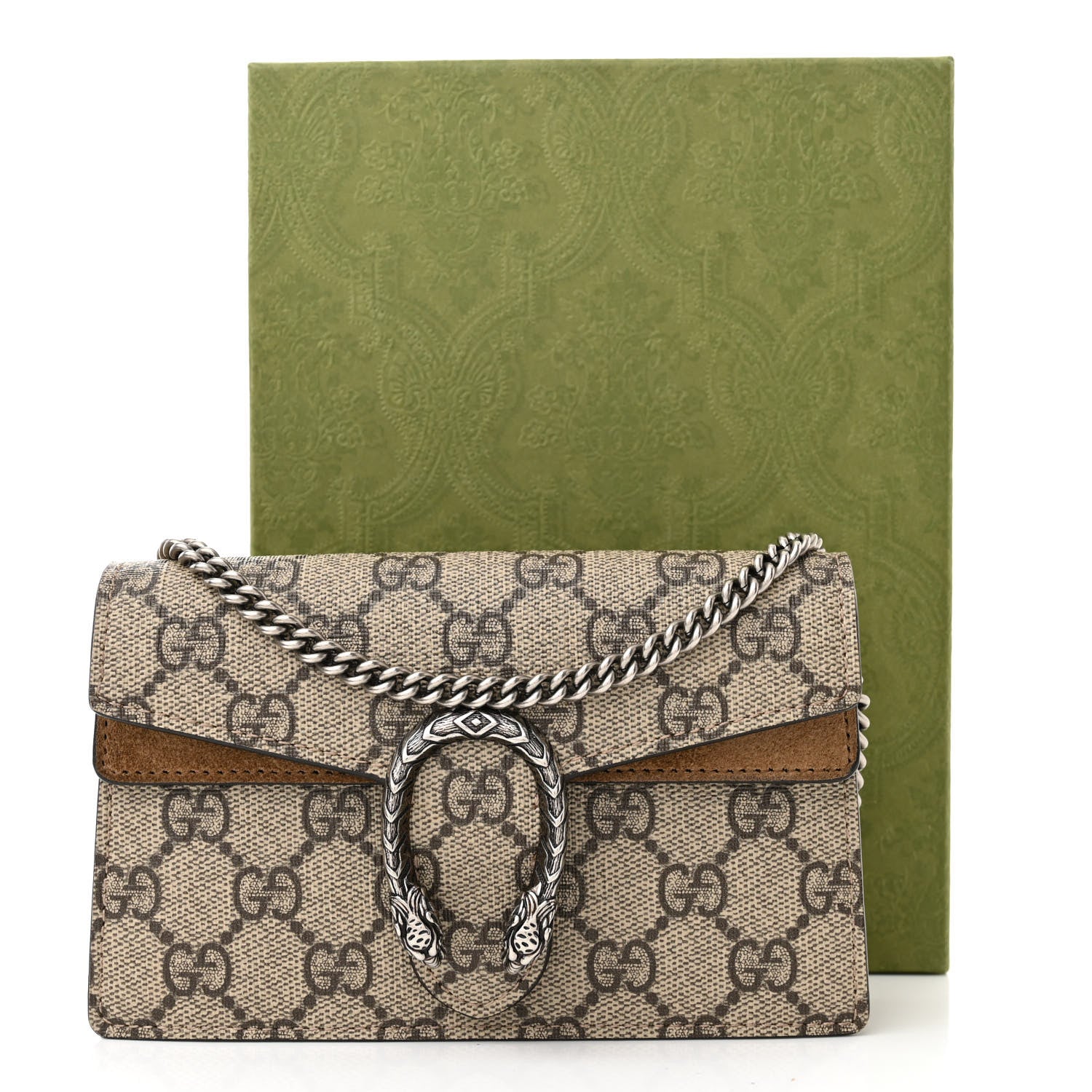 Gucci GG Supreme Monogram Super Mini Dionysus Shoulder Bag Taupe 12 of 12