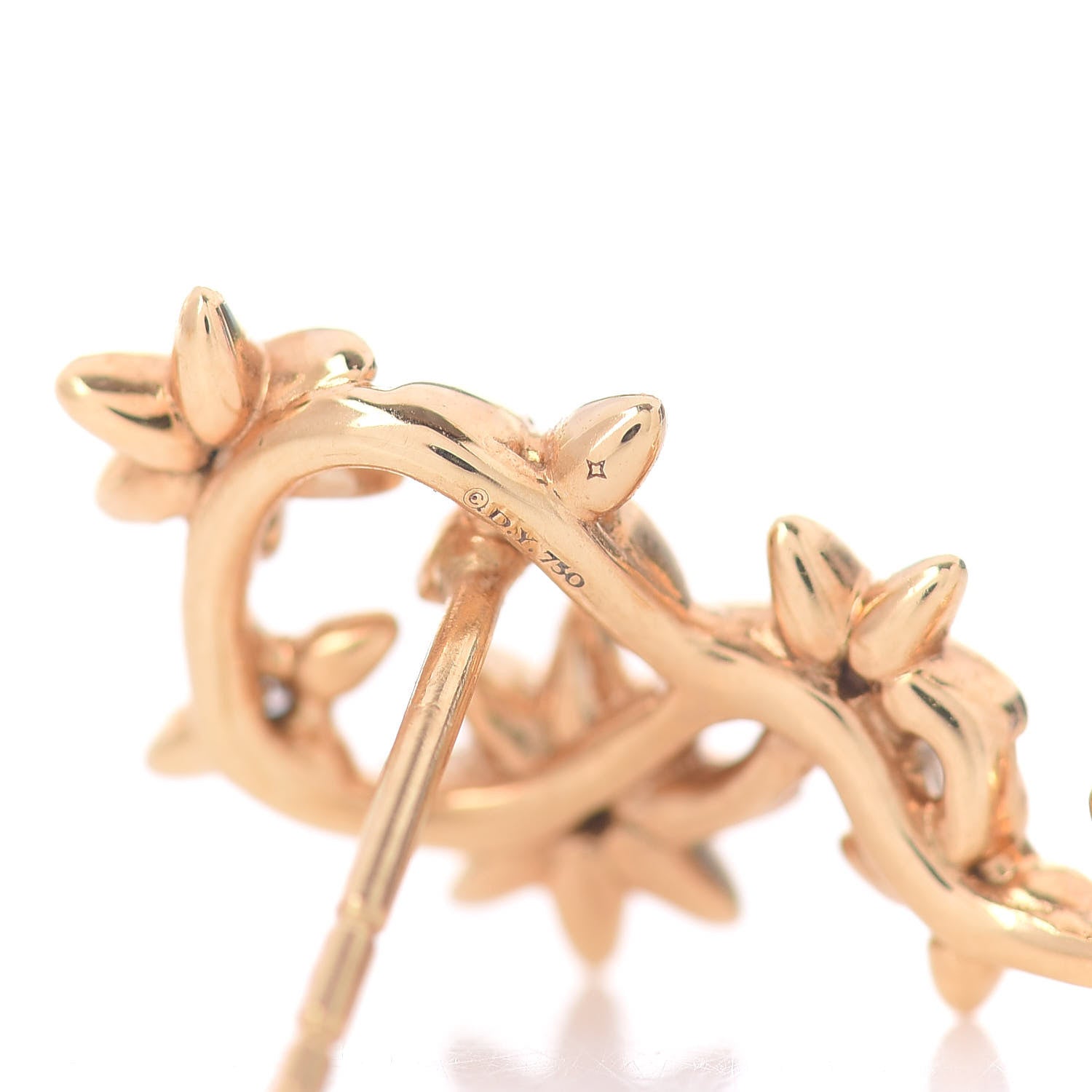 David Yurman 18K Yellow Gold Diamond Starburst Constellation Climber Earrings 4 of 4