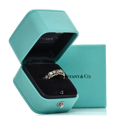 Tiffany Platinum 18K Yellow Gold Diamond Schlumberger Sixteen Stone Ring 52 6 6 of 6
