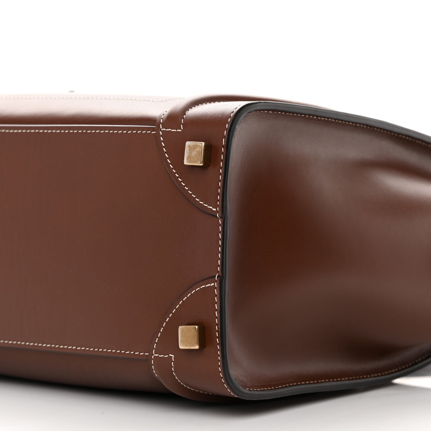 Celine Satinated Natural Calfskin Micro Luggage Dark Brown 9 of 13
