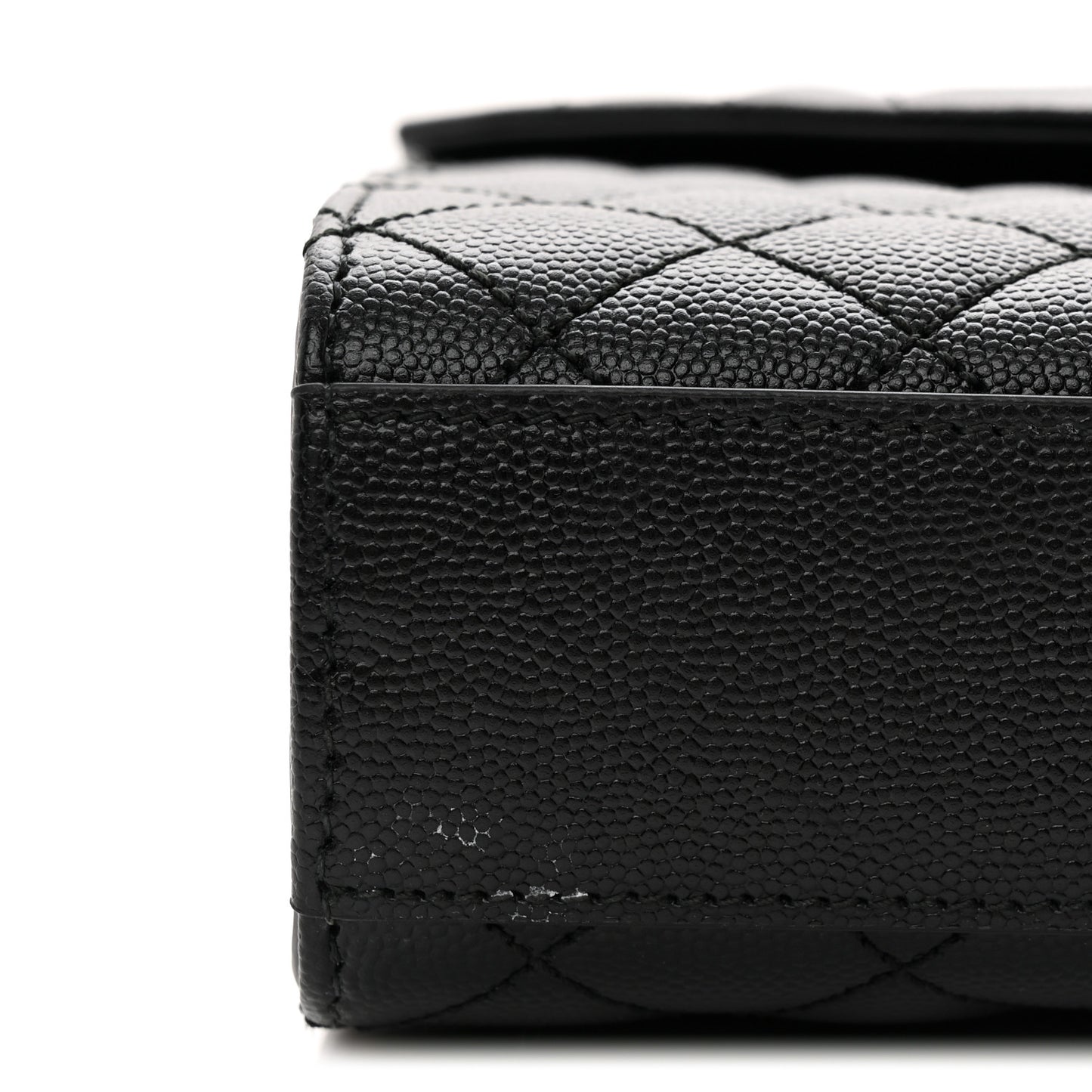 Grain De Poudre Textured Mixed Matelasse Triquilt Medium Monogram Satchel Black