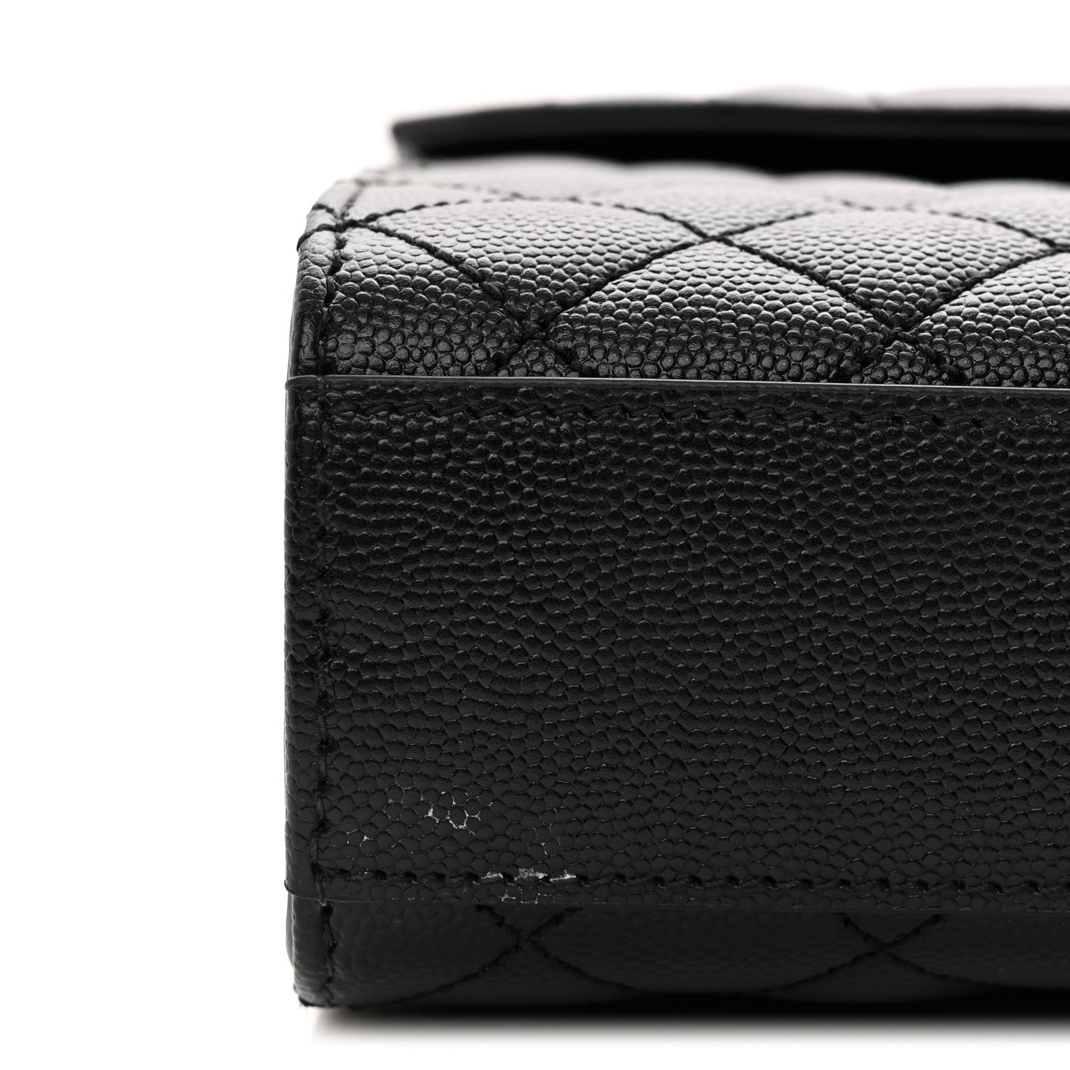 Saint Laurent Grain De Poudre Textured Mixed Matelasse Triquilt Medium Monogram Satchel Black 11 of 11