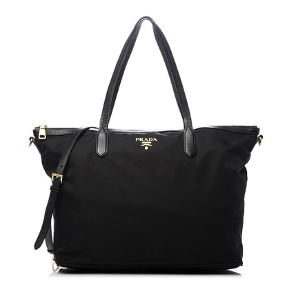 Prada Tessuto Nylon Saffiano Tote Black 1 of 11