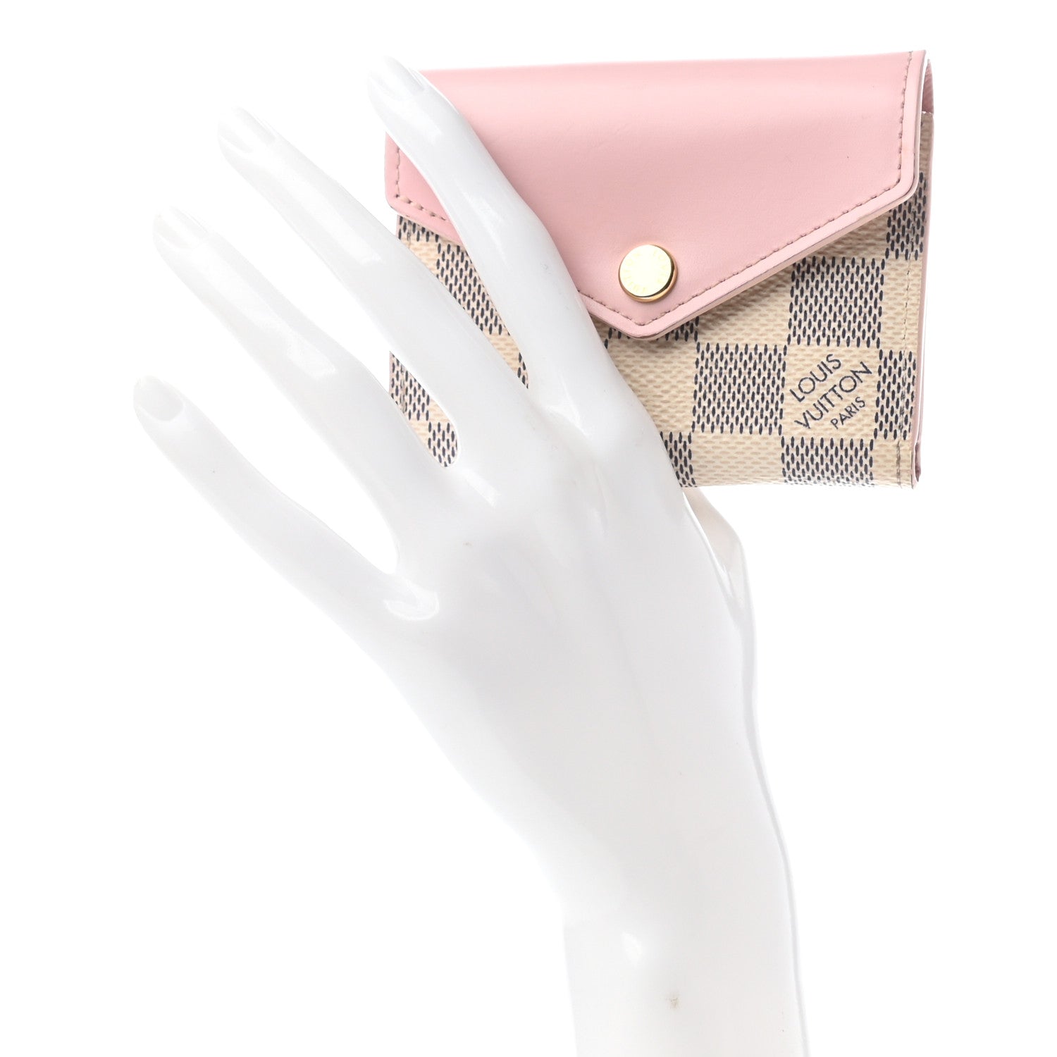 Louis Vuitton Damier Azur Zoe Wallet Rose Ballerine 2 of 6