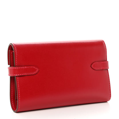Hermes Tadelakt Kelly Medium Wallet Rouge Vif 3 of 8