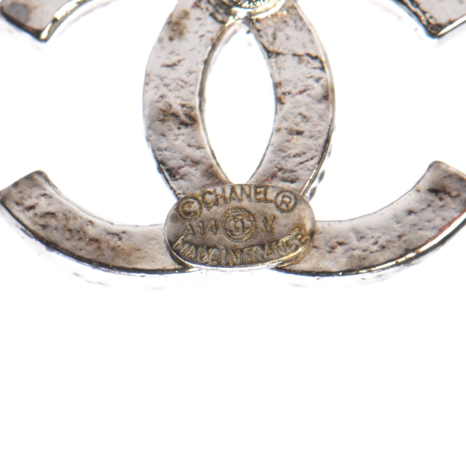 Chanel Crystal CC Earrings Silver 5 of 6