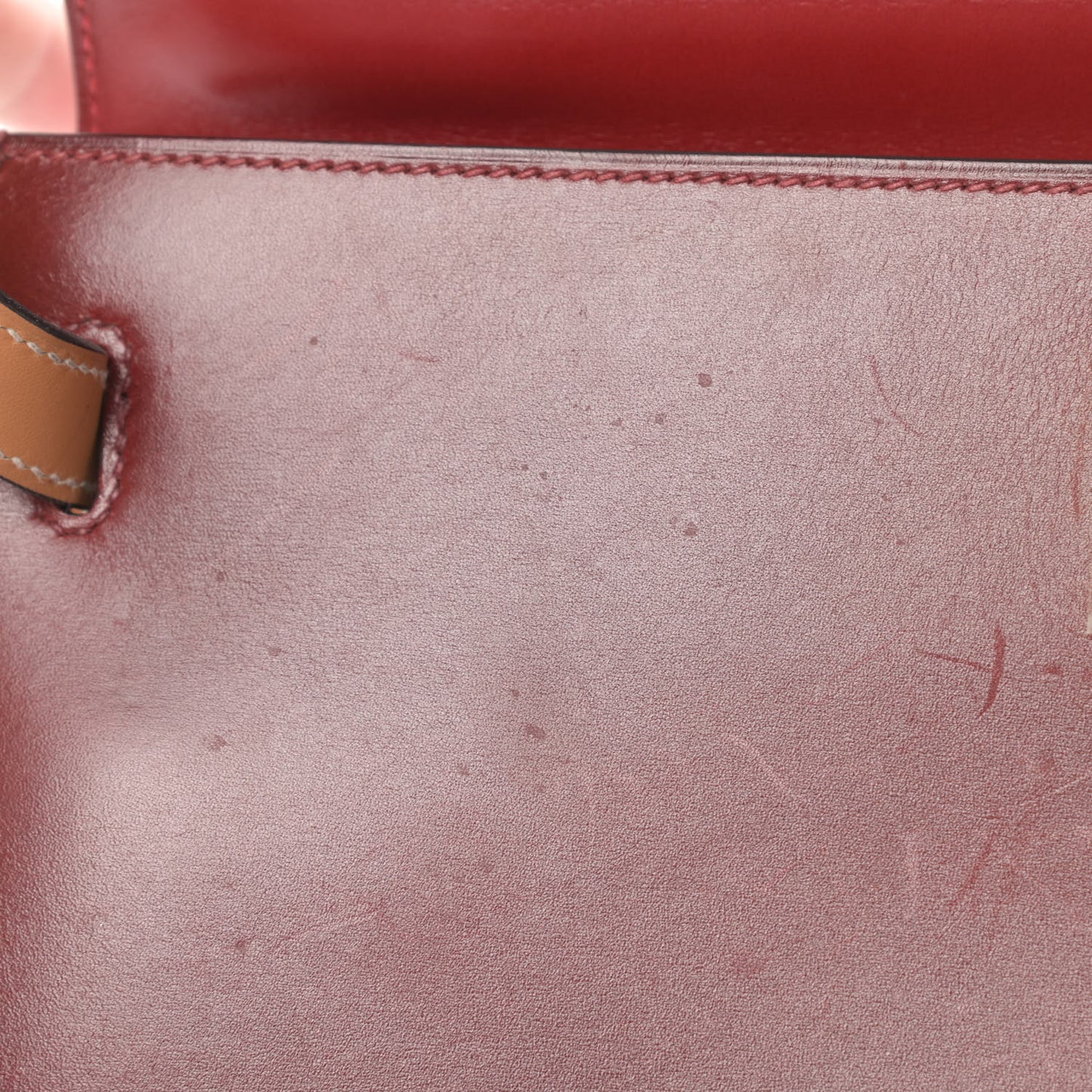 Box Chamonix Kelly Bi-Color Sellier 32 Rouge H Gold