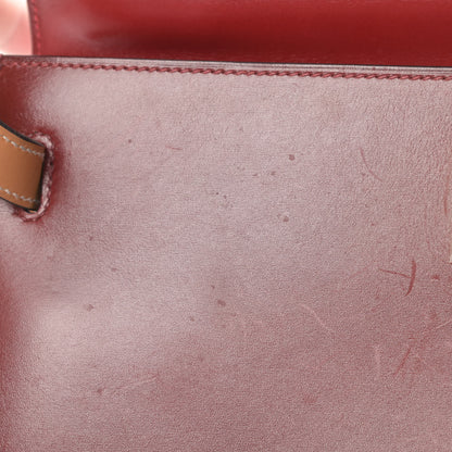 Hermes Box Chamonix Kelly Bi-Color Sellier 32 Rouge H Gold 17 of 20